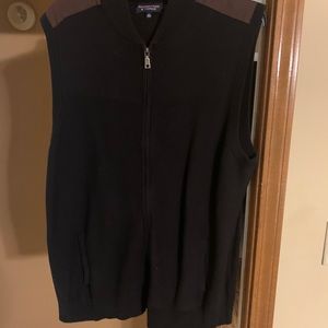 Sleeveless zip up sweater vest